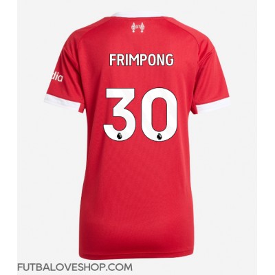 Dres Liverpool Jeremie Frimpong #30 Domáci pre Ženy 2025-26 Krátky Rukáv Dres Liverpool Jeremie Frimpong #30 Domáci pre Ženy 2025-26 Krátky Rukáv
